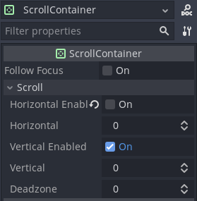 Disable horizontal scroll