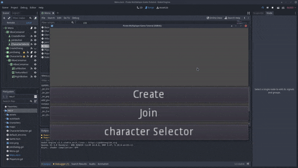 Character selector test